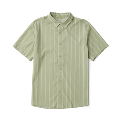 Bless Up Breathable Stretch Shirt - Sage Stripe