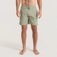 Chiller Scallop 17" Boardshorts - Dusty Sage