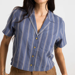 Crosswinds Camp Button Up Shirt - Neptune