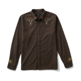 On the Range Long Sleeve Button Up Shirt - Dark Brown