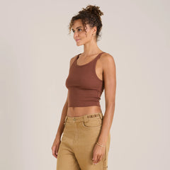 Wind Worn Tank Top - Sepia