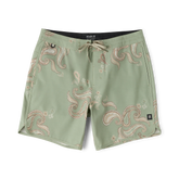 Chiller Scallop 17" Boardshorts - Dusty Sage