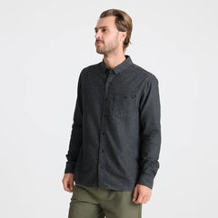 Scholar Chambray Button Up Shirt - Black