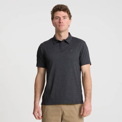 Bless Up Breathable Stretch Polo Shirt - Black
