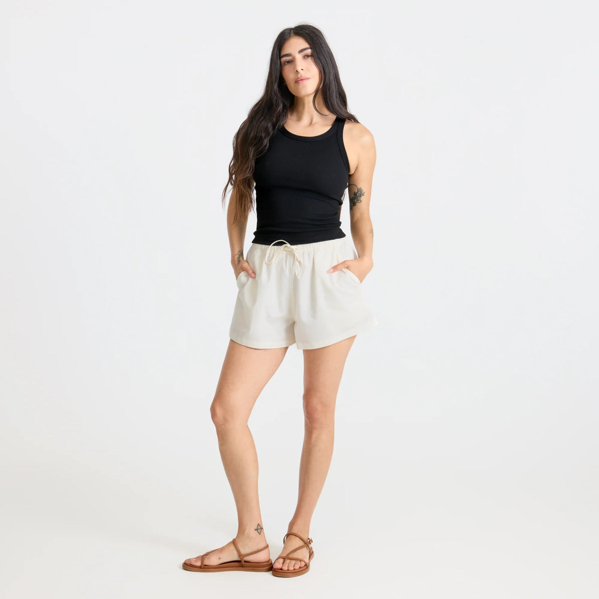 Wind Worn Tank Top - Black