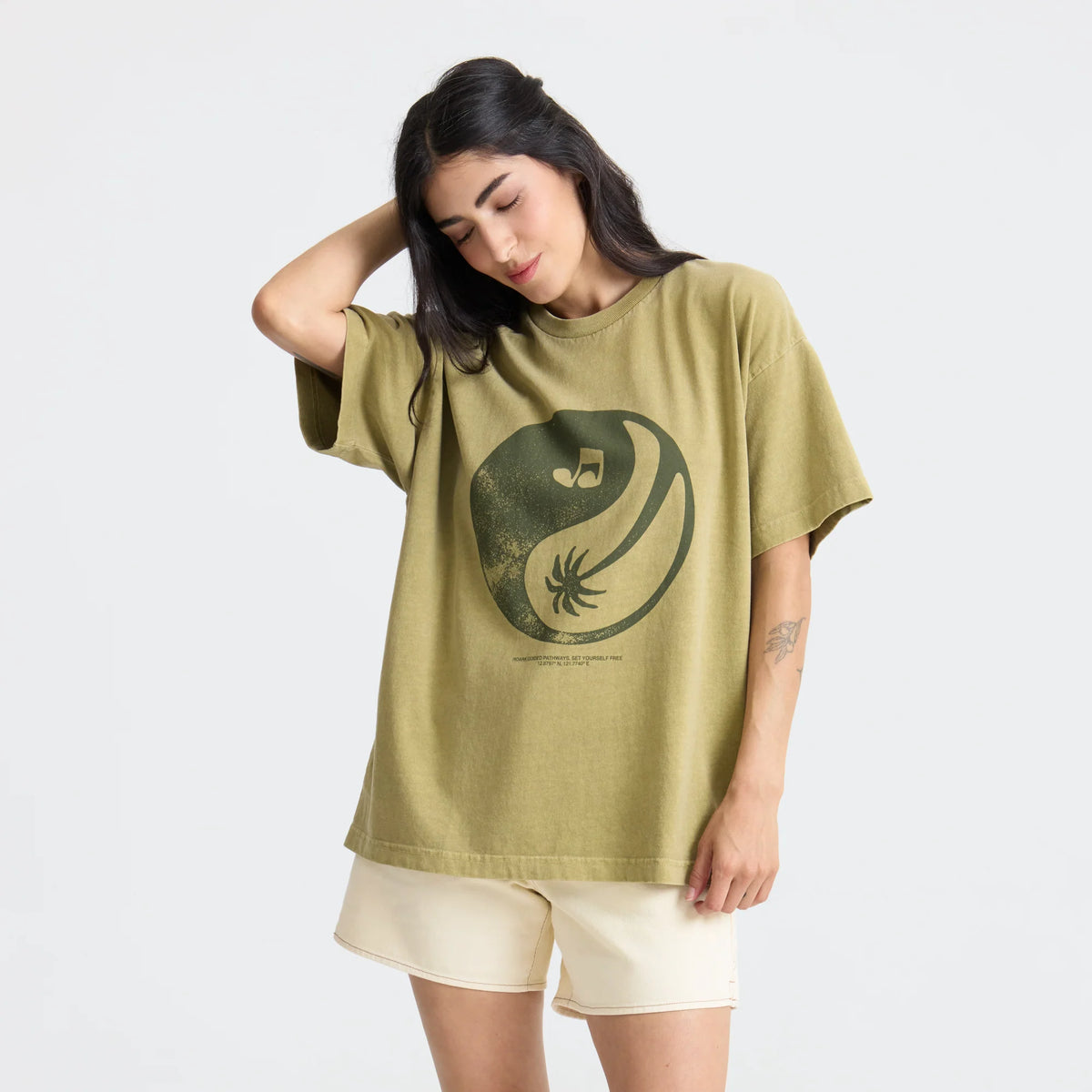Balance Oversized Premium Tee - Dusty Olive