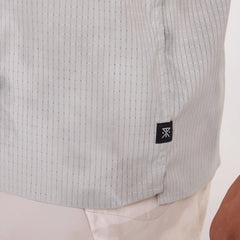 Bless Up Trail Button Up Shirt - Ghost Grey