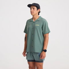 Bless Up Trail Button Up Shirt - Slate Green