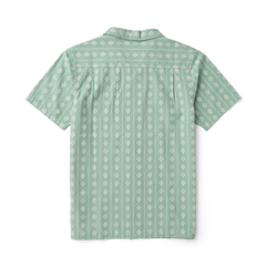 Gonzo Short Sleeve Button Up Shirt - Hazy Blue Jacquard